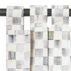 MacKenzie-Childs Sterling Check Tab Top Valance| Room Accents