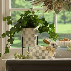 MacKenzie-Childs Sterling Check Tabletop Planter| Spring|Greenery & Florals