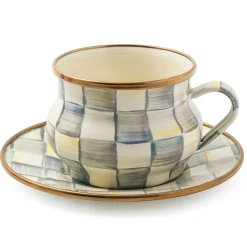 MacKenzie-Childs Sterling Check Teacup| The Coffee Shop|Drinkware