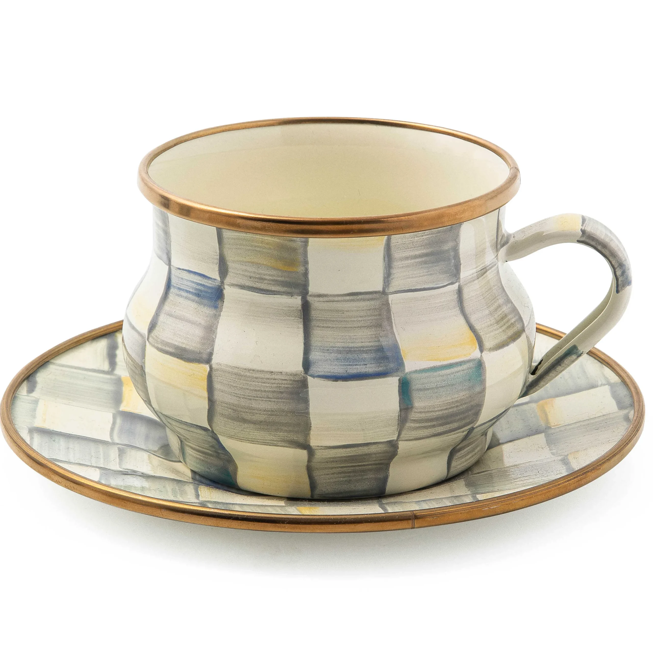 MacKenzie-Childs Sterling Check Teacup| The Coffee Shop|Drinkware