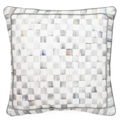 MacKenzie-Childs Sterling Check Throw Pillow| Pillows, Throws, & Cushions