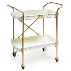 MacKenzie-Childs Sterling Check 2-Tier Kitchen Cart| Dining Room & Kitchen|Bar Entertaining