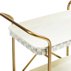 MacKenzie-Childs Sterling Check 2-Tier Kitchen Cart| Dining Room & Kitchen|Bar Entertaining