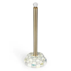 MacKenzie-Childs Sterling Check Toilet Tissue Storage| Bath & Bath Accessories