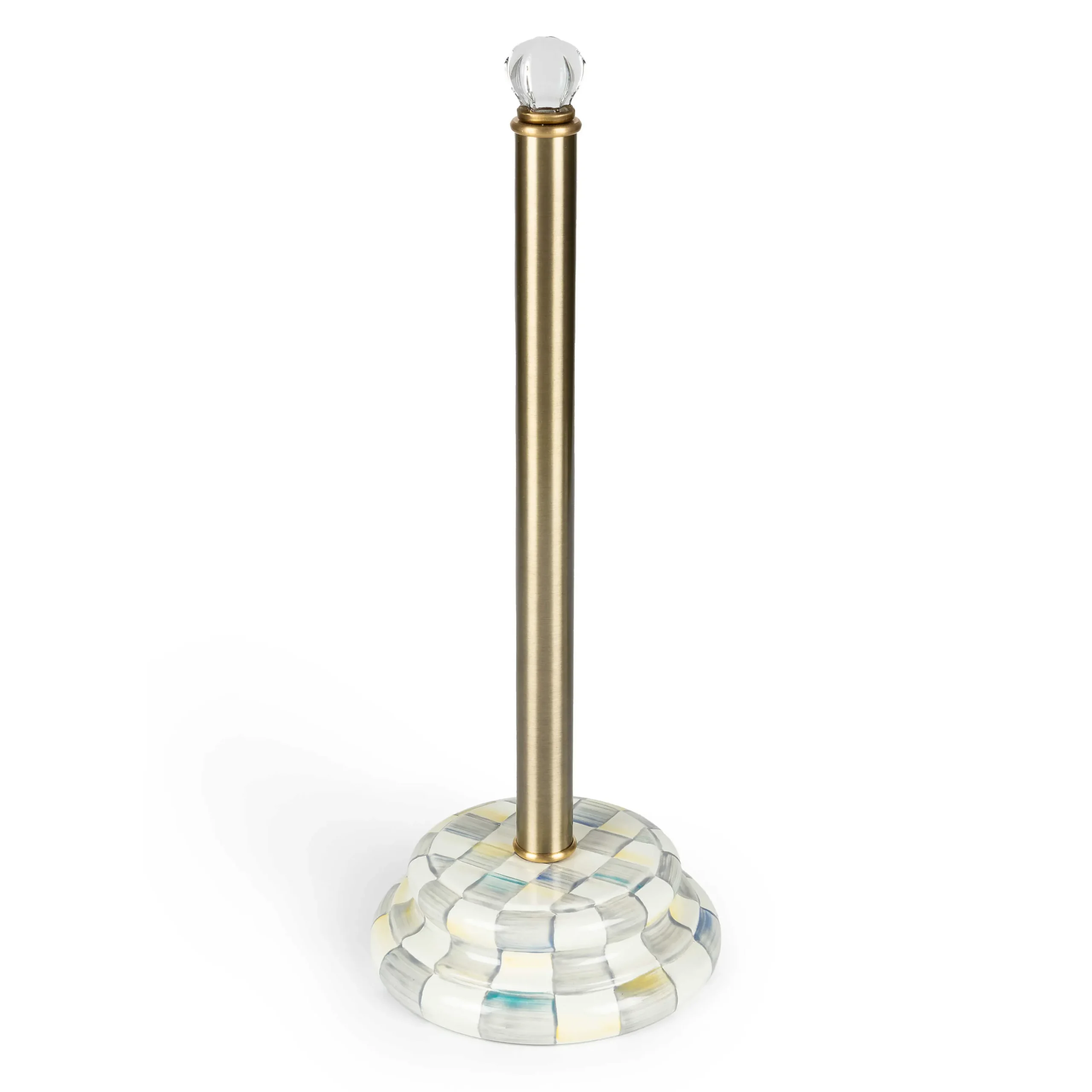 MacKenzie-Childs Sterling Check Toilet Tissue Storage| Bath & Bath Accessories