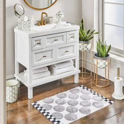 MacKenzie-Childs Sterling Check Toilet Tissue Storage| Bath & Bath Accessories