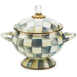 MacKenzie-Childs Sterling Check Tureen| Fall Entertaining|Serveware