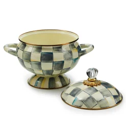 MacKenzie-Childs Sterling Check Tureen| Fall Entertaining|Serveware