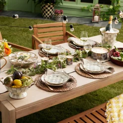 MacKenzie-Childs Sterling Check Wine Cooler| Bar Entertaining|Serveware