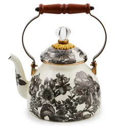 MacKenzie-Childs Sterling English Garden 2 Quart Tea Kettle| The Coffee Shop|Fall Entertaining