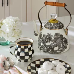 MacKenzie-Childs Sterling English Garden 2 Quart Tea Kettle| The Coffee Shop|Fall Entertaining