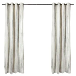 MacKenzie-Childs Sterling Stripe Grommet Top Curtain Panel| Room Accents