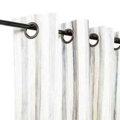 MacKenzie-Childs Sterling Stripe Grommet Top Curtain Panel| Room Accents