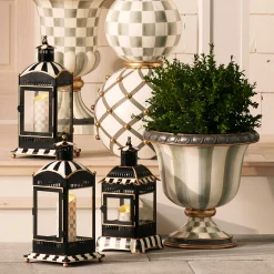MacKenzie-Childs Sterling Stripe Urn| Spring|The Fall Shop