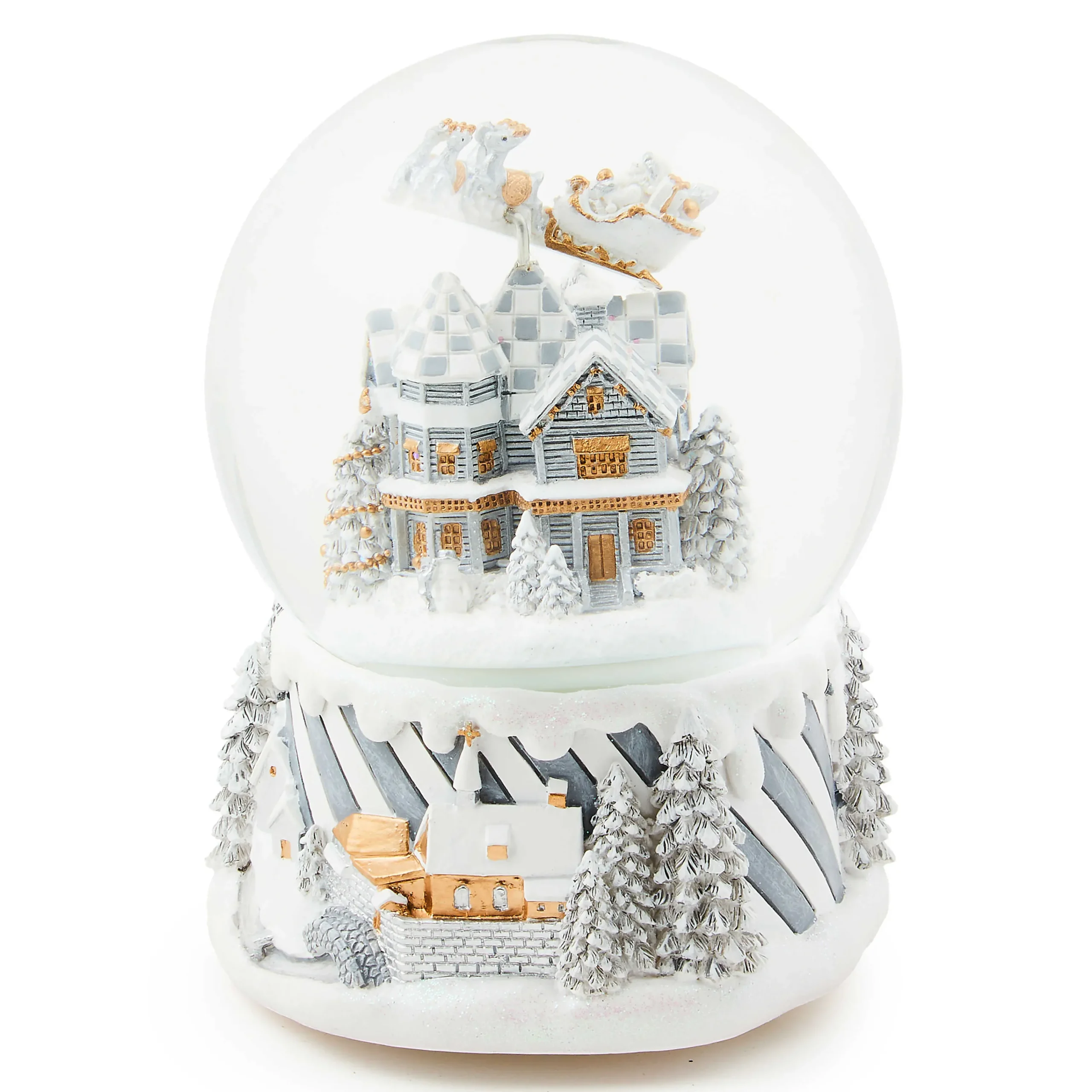 MacKenzie-Childs Sterling Village Snow Globe| Holiday|Room Accents