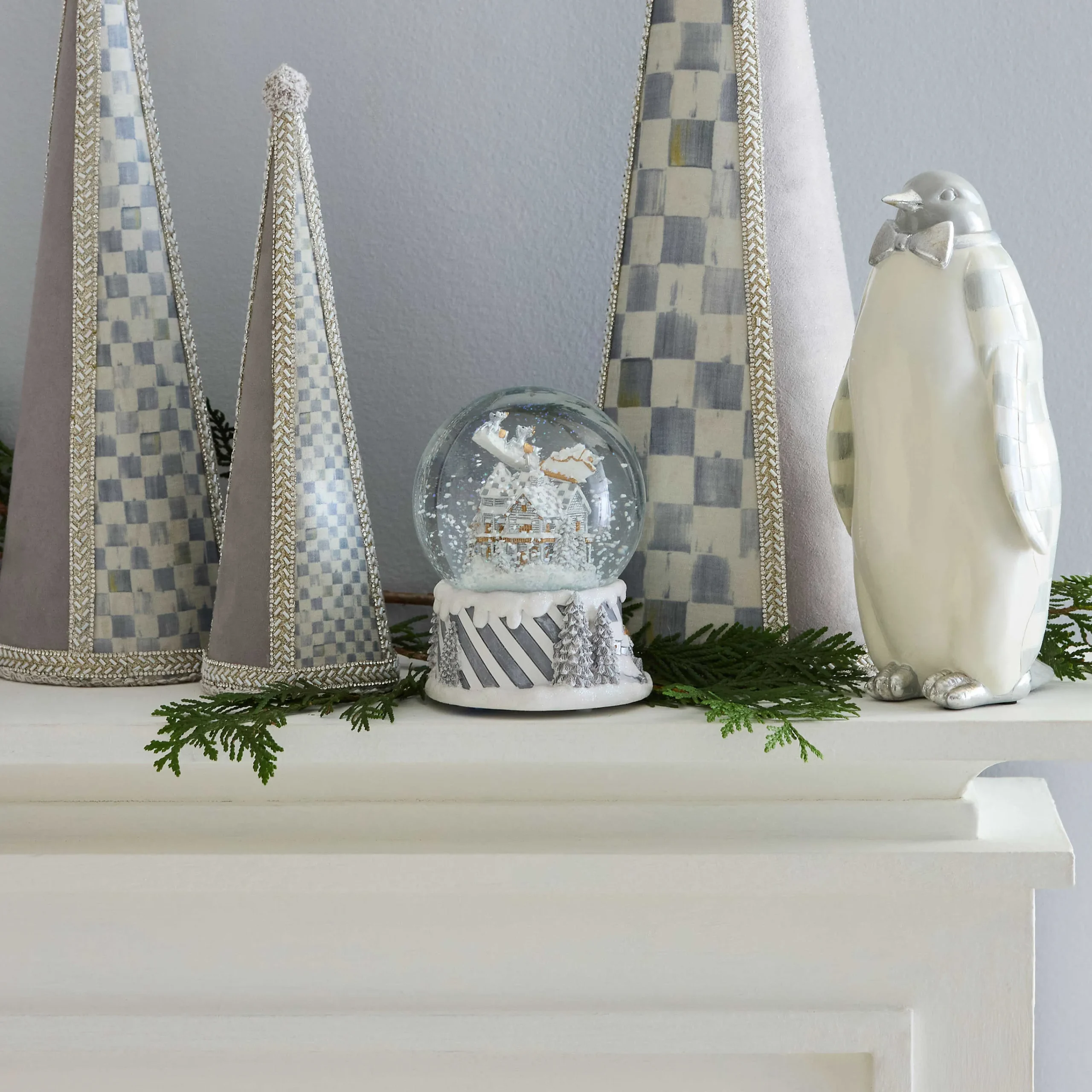 MacKenzie-Childs Sterling Village Snow Globe| Holiday|Room Accents