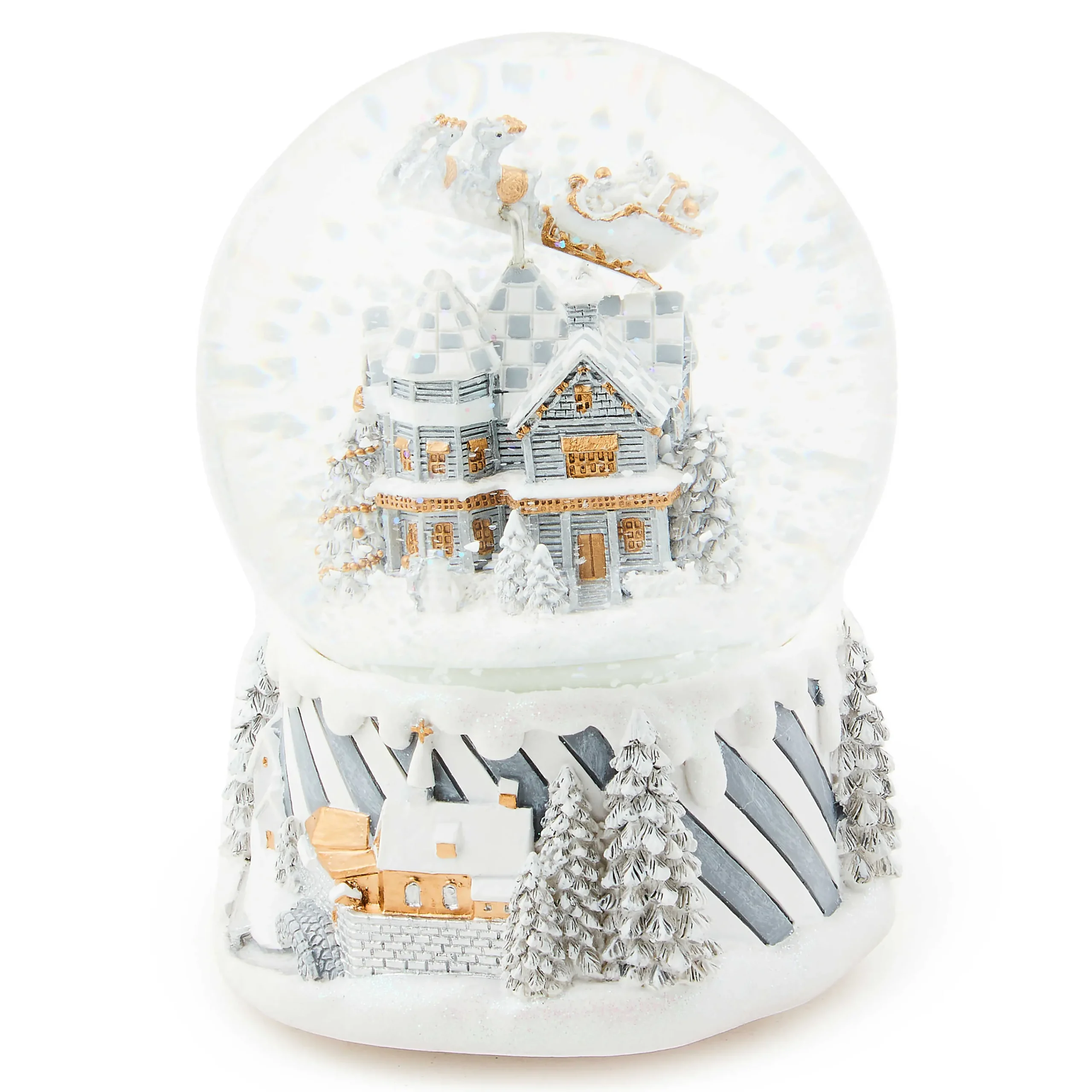 MacKenzie-Childs Sterling Village Snow Globe| Holiday|Room Accents