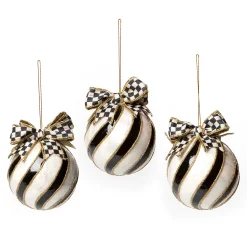 MacKenzie-Childs Striped Swirl Capiz Ornaments, Set of 3| Holiday