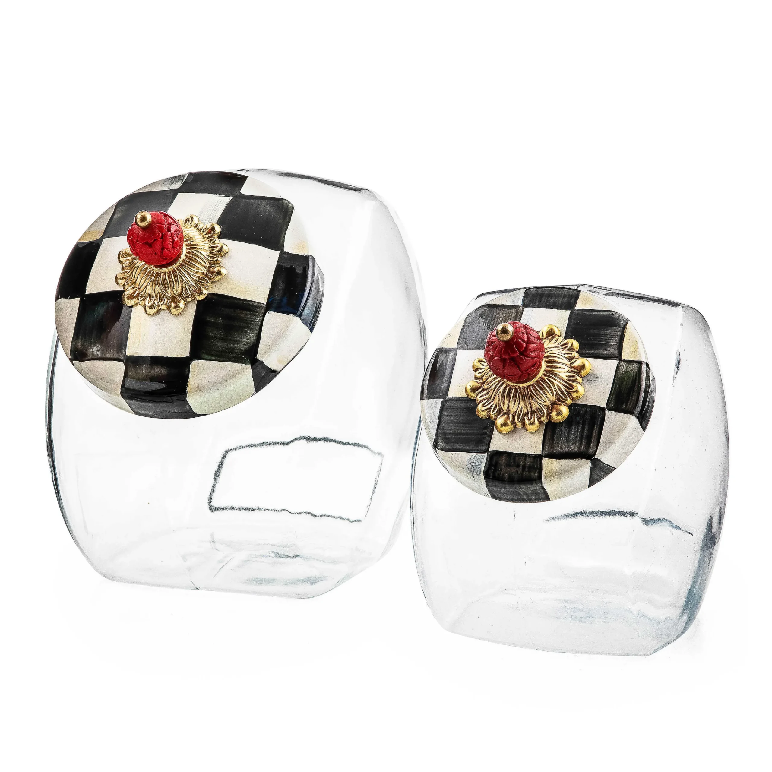 MacKenzie-Childs Sweets Jar with Courtly Check Enamel Lid| Kitchen Storage & Organization