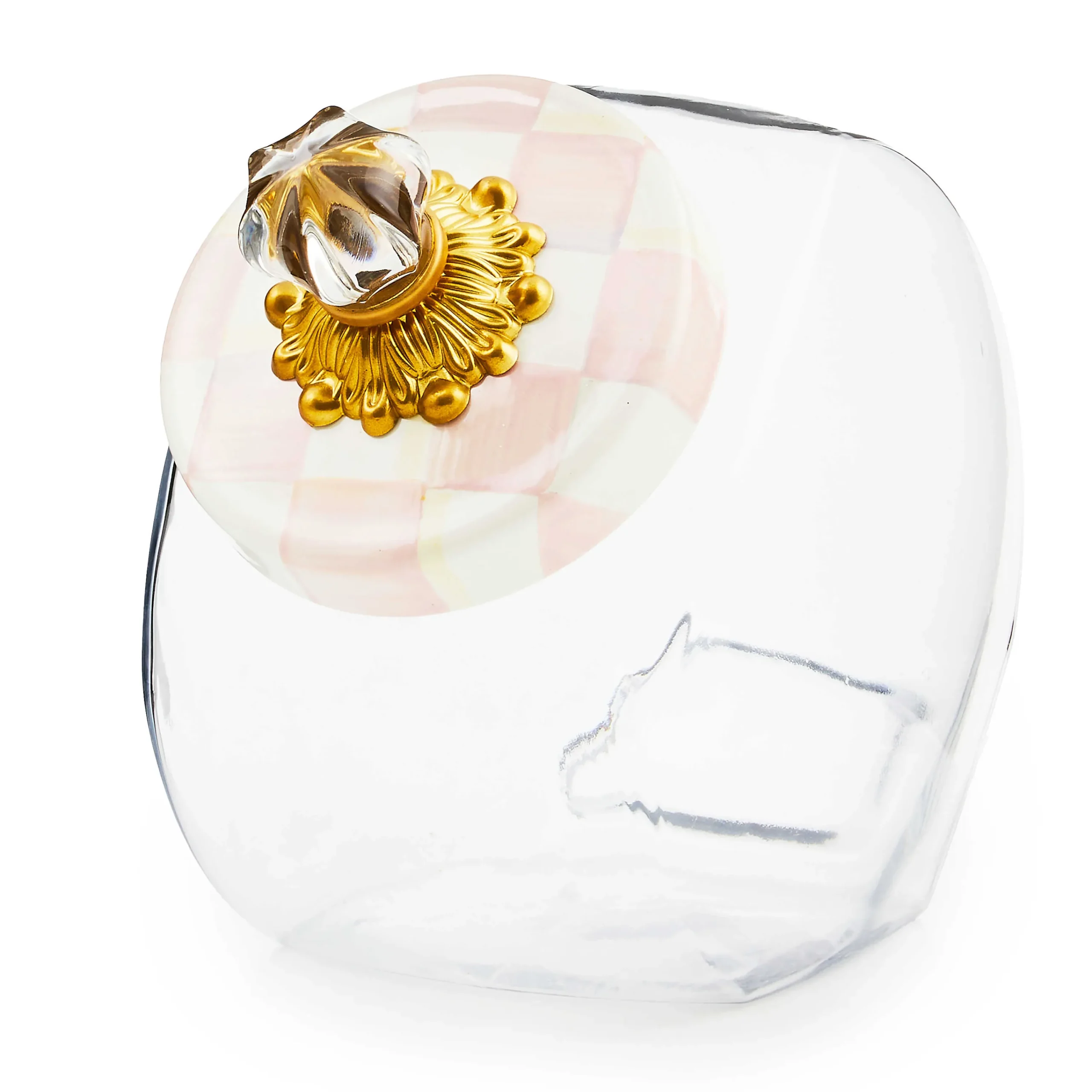 MacKenzie-Childs Sweets Jar with Rosy Check Enamel Lid| Spring|Kitchen Storage & Organization