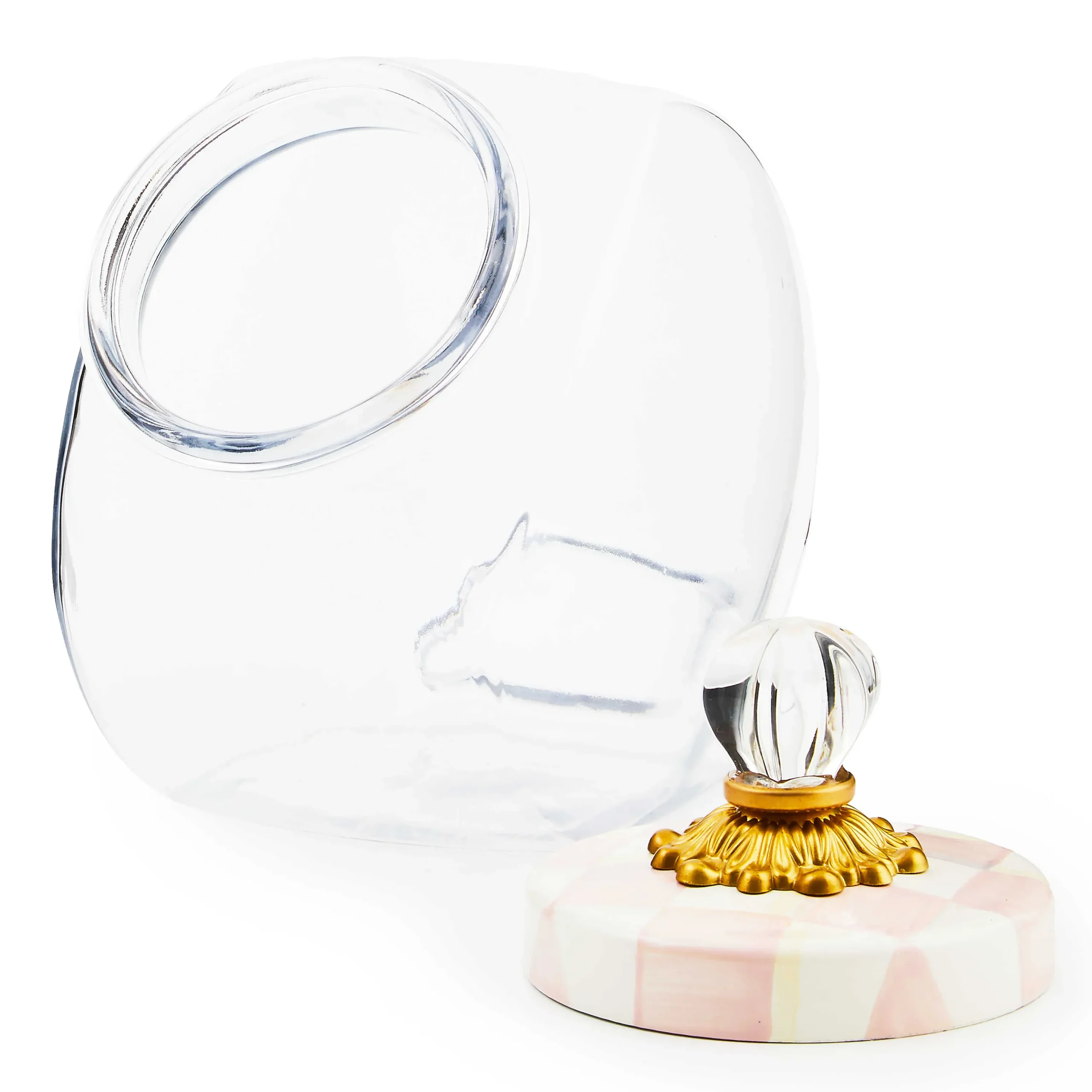 MacKenzie-Childs Sweets Jar with Rosy Check Enamel Lid| Spring|Kitchen Storage & Organization