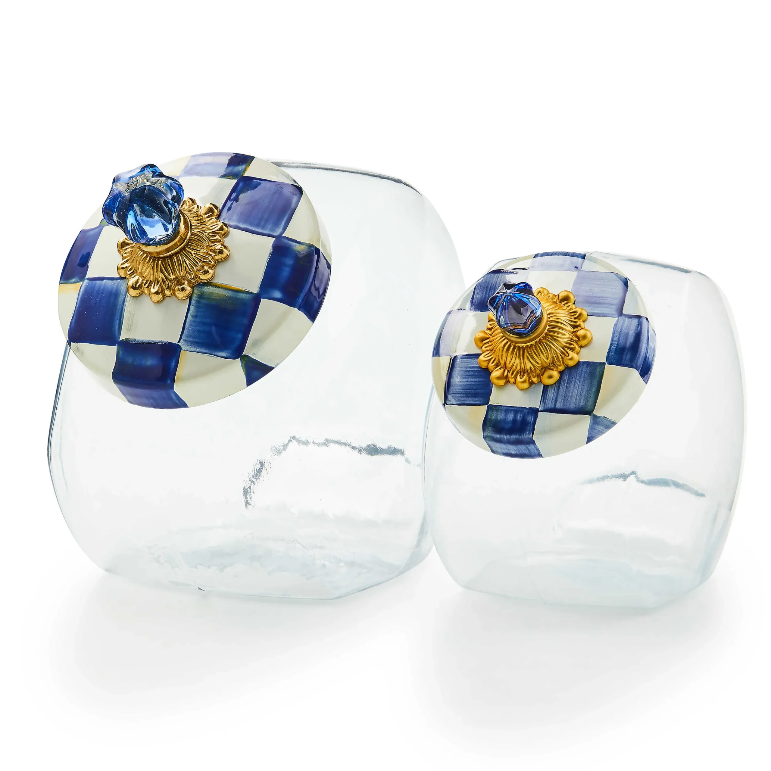 MacKenzie-Childs Sweets Jar with Royal Check Lid| Kitchen Storage & Organization