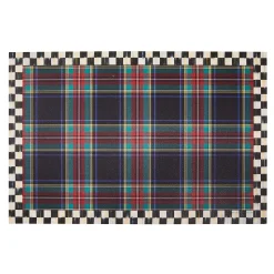 MacKenzie-Childs Tartan Black 2' x 3' Floor Mat| Rugs