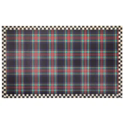 MacKenzie-Childs Tartan Black 3' x 5' Floor Mat| Rugs