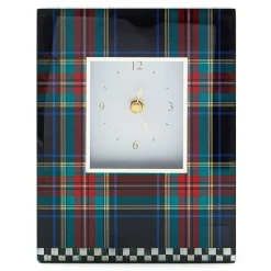 MacKenzie-Childs Tartan Black Carriage Clock| Room Accents