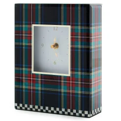 MacKenzie-Childs Tartan Black Carriage Clock| Room Accents
