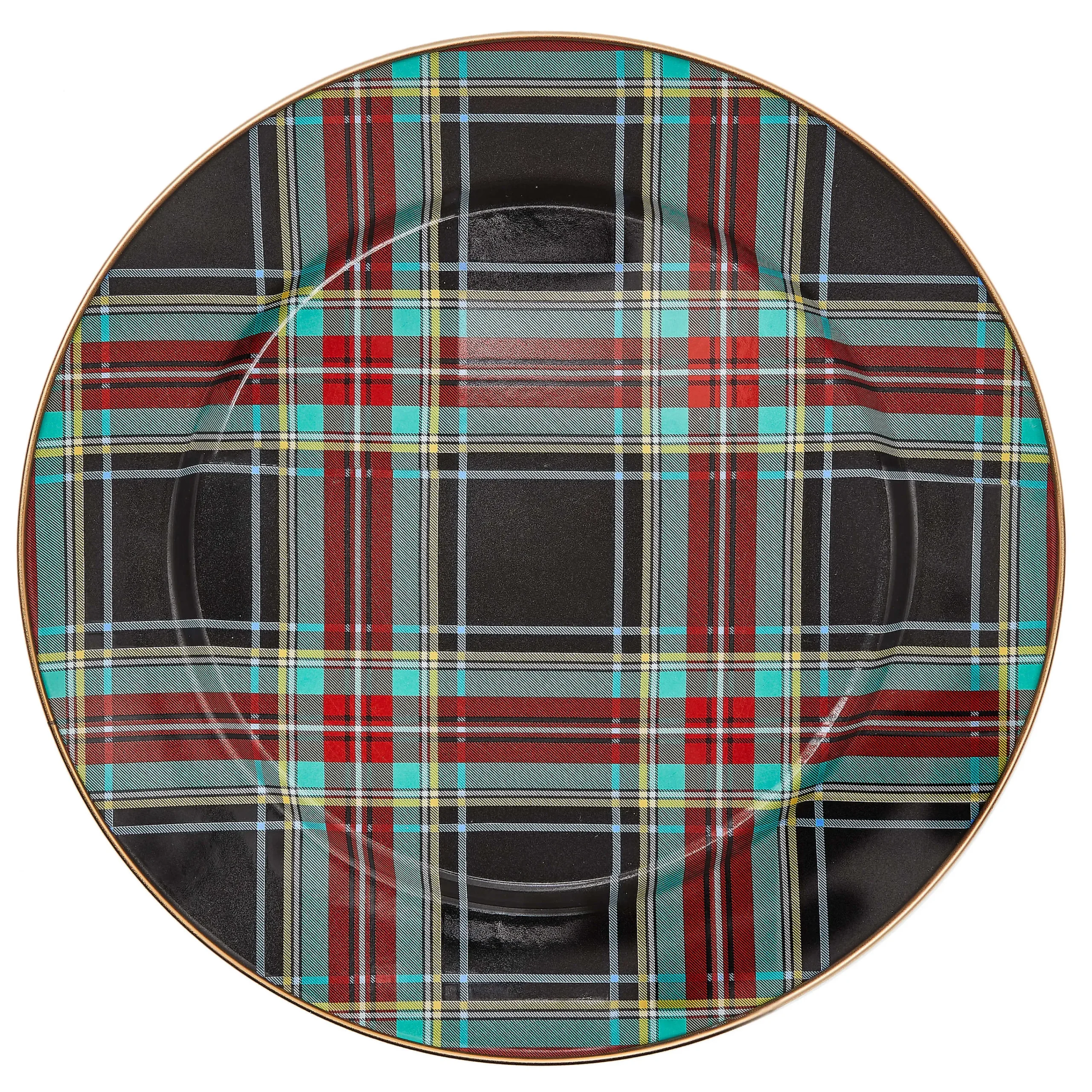 MacKenzie-Childs Tartan Black Charger| Dinnerware & Flatware