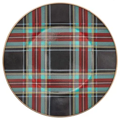 MacKenzie-Childs Tartan Black Dinner Plate| Dinnerware & Flatware