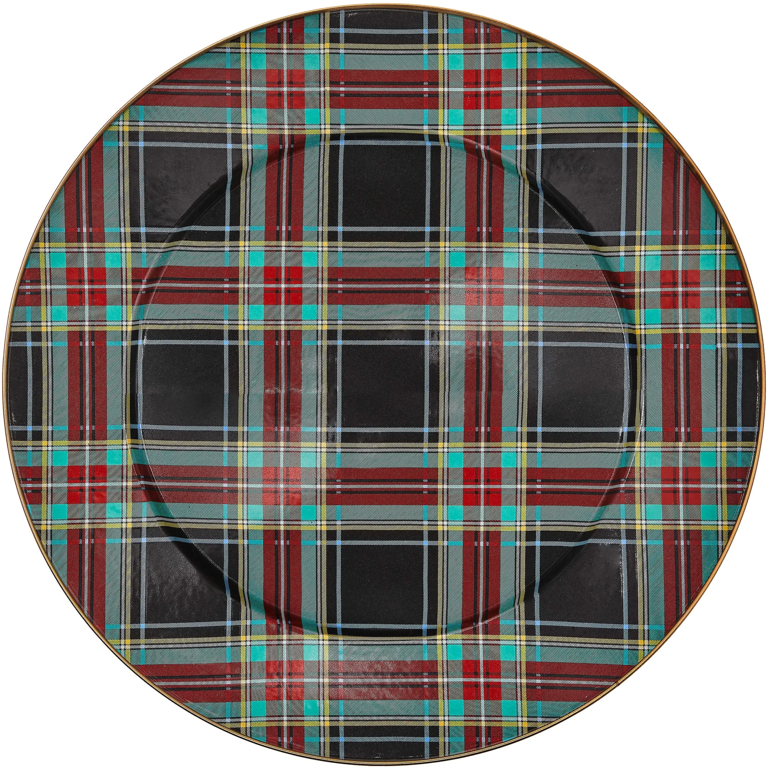 MacKenzie-Childs Tartan Black Serving Platter| Serveware