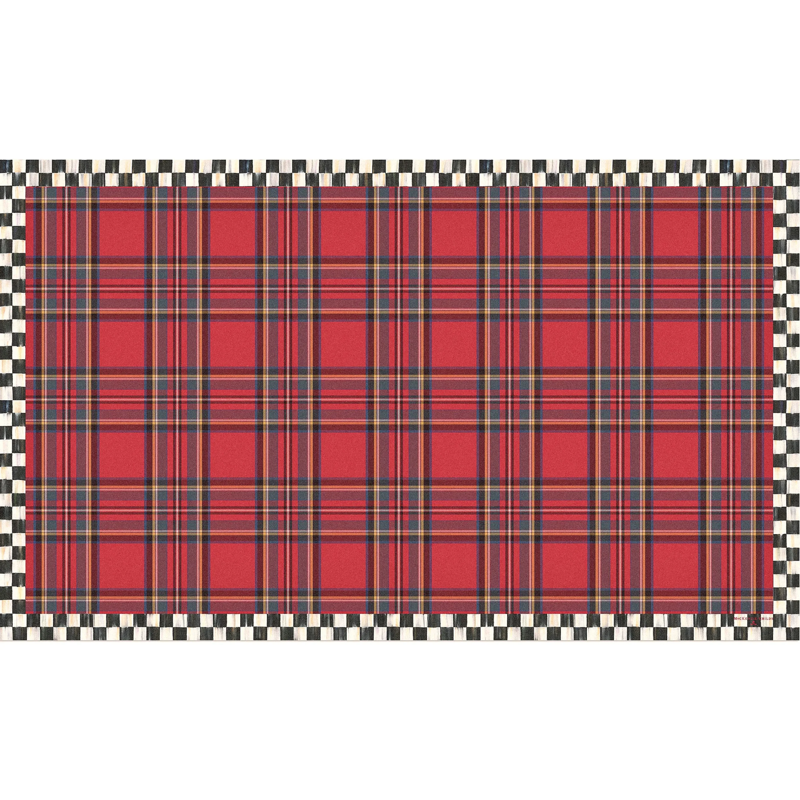 MacKenzie-Childs Tartan Red 3' x 5' Floor Mat| Rugs