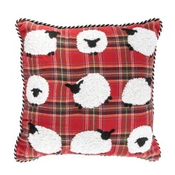 MacKenzie-Childs Tartan Sheep Throw Pillow| Holiday|Pillows, Throws, & Cushions