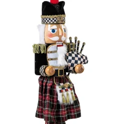 MacKenzie-Childs Tartastic Bagpiper Nutcracker| Holiday|Room Accents