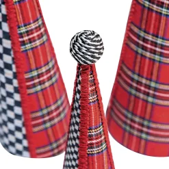 MacKenzie-Childs Tartastic Cone Trees, Set of 3| Holiday|Decor Sets