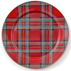MacKenzie-Childs Tartastic Enamel Charger - Red| Holiday|Dinnerware & Flatware