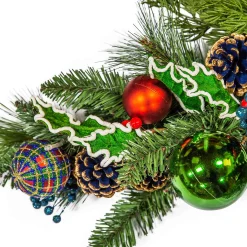 MacKenzie-Childs Tartastic Illuminated Swag| Holiday|Greenery & Florals