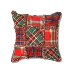 MacKenzie-Childs Tartastic Patch Throw Pillow| Holiday|Pillows, Throws, & Cushions