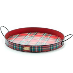 MacKenzie-Childs Tartastic Serving Trays, Set of 2| Holiday|Outdoor