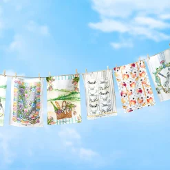 MacKenzie-Childs Tea Cups Dish Towel| Kitchen & Table Linens