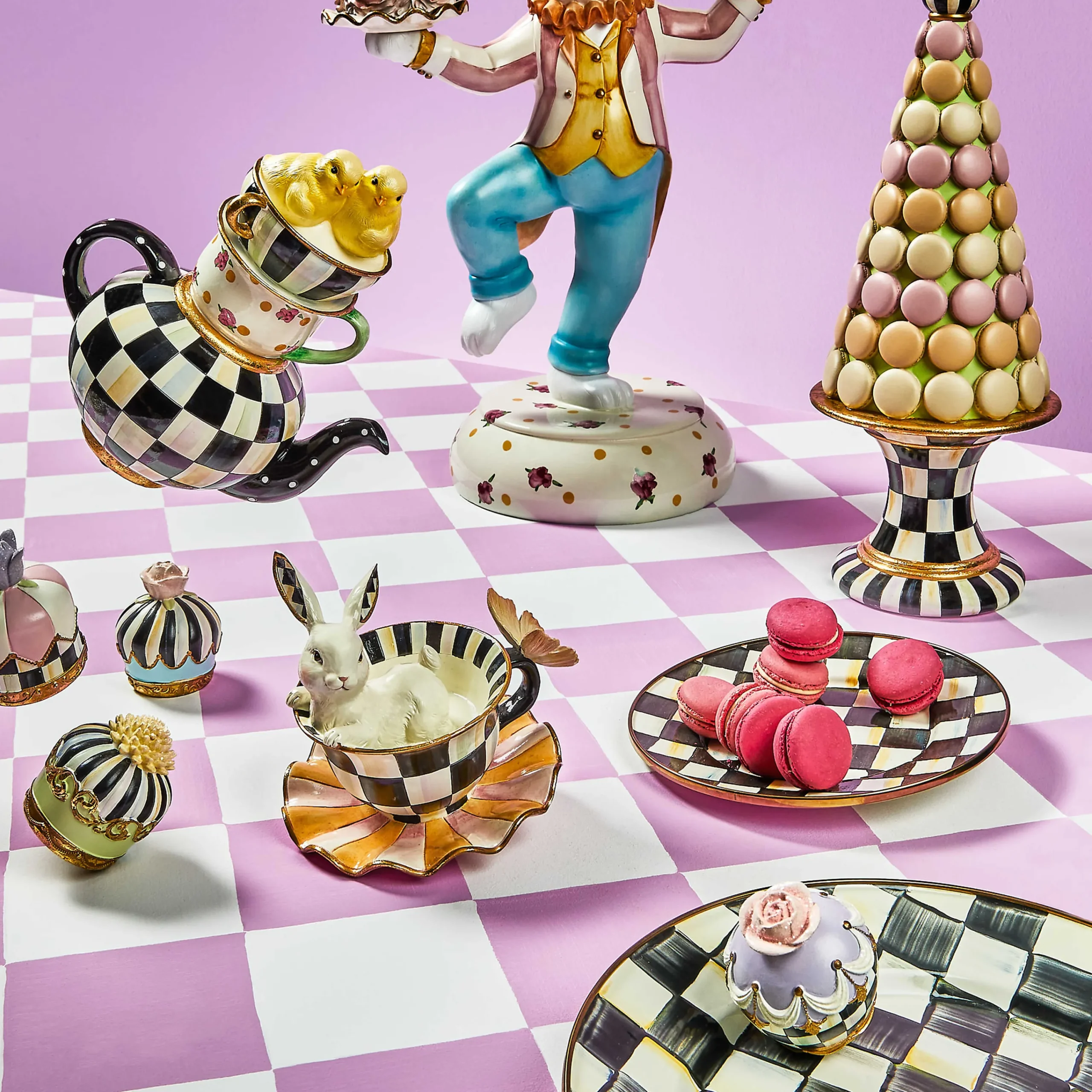MacKenzie-Childs Teacup Bunny| Easter|Spring