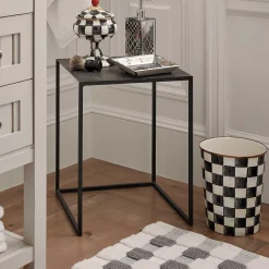 MacKenzie-Childs Texture Check Sterling  White Basic Bath Rug| Bath & Bath Accessories|Rugs