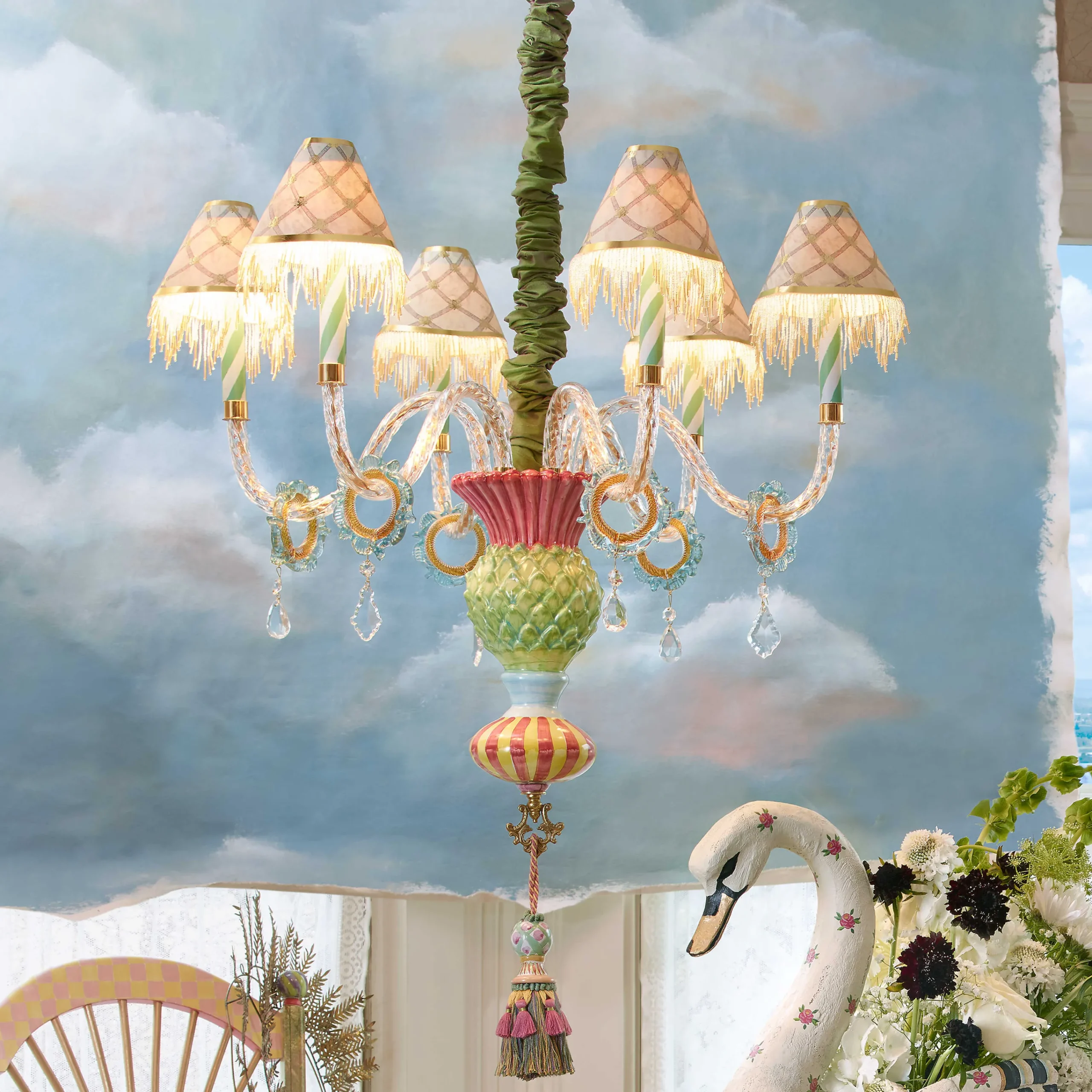 MacKenzie-Childs Thistle Chandelier| Lighting
