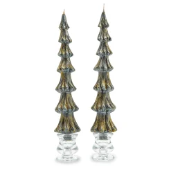 MacKenzie-Childs Tree Dinner Candles - 12 - Black - Set of 2| Holiday|Candles & Fragrances