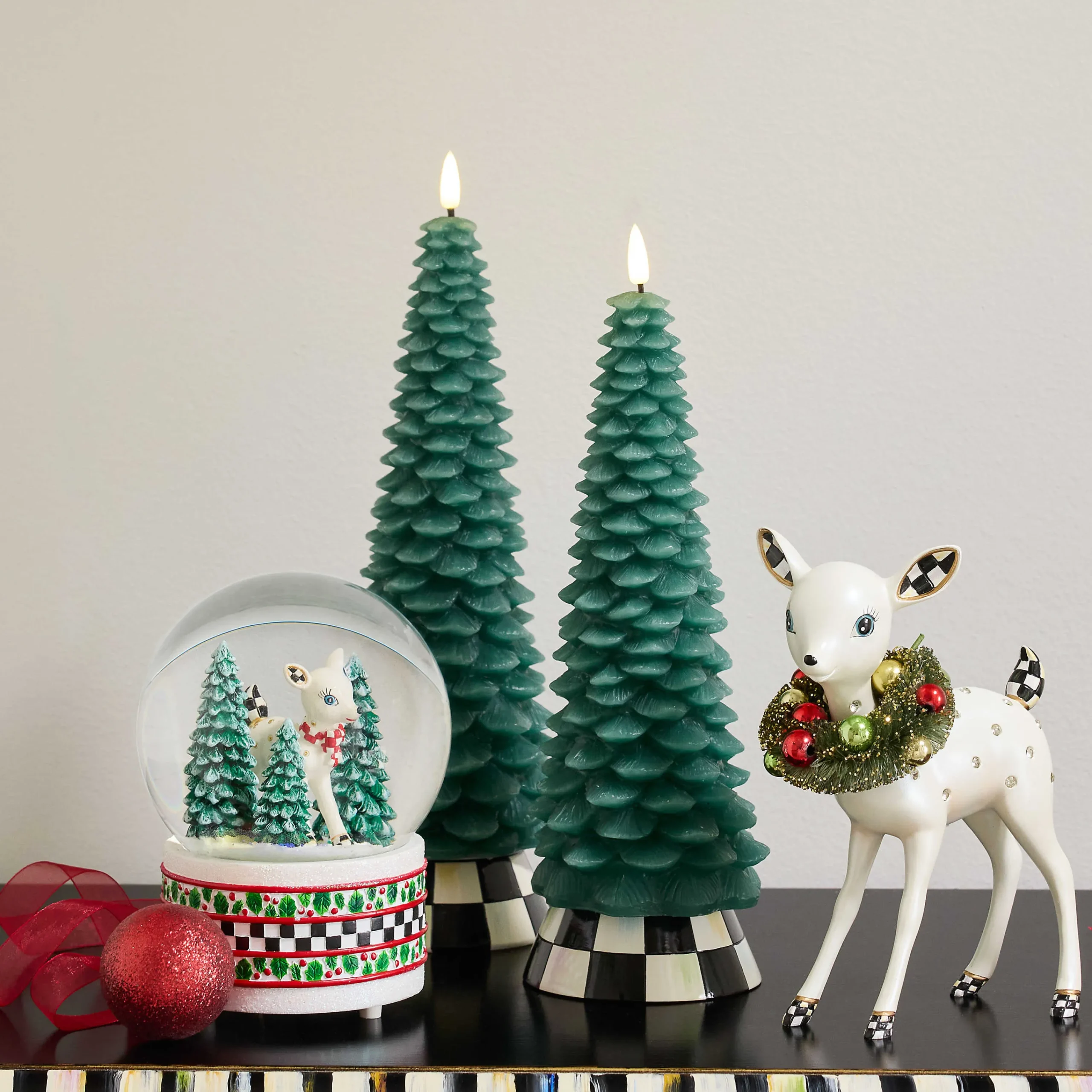 MacKenzie-Childs Tree Short Flameless Candle| Holiday|Candles & Fragrances