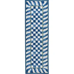MacKenzie-Childs Truly Royal Check 2'6 x 8' Runner| Rugs