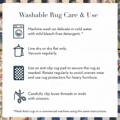 MacKenzie-Childs Truly Royal Check 8' x 10' Washable Rug| Rugs