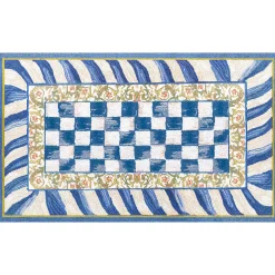 MacKenzie-Childs Truly Royal Check 3' x 5' Washable Rug| Rugs